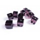 10x Lilafarbene Kristallglas Würfel Perlen 8x8mm - Schmuckzubehör