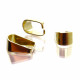 2x Edelstahl Collierschlaufe 13x9mm goldfarben Anhängerhaken - Schmuckzubehör Collierschlaufe