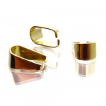 2x Edelstahl Collierschlaufe 13x9mm goldfarben Anhängerhaken - Schmuckzubehör Collierschlaufe