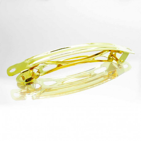 Leisure-Beads - 1x goldfarben Haarklammer 67x8mm Rohling für Haarklammern - Haarspangen selber machen