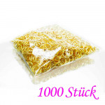 1000x goldfarbener Biegering 6mm x 0,75mm x Binderinge - Schmuckzubehör Biegering