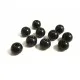 10 schwarze Glasperlen rund 8mm opak undurchsichtig - Schmuckzubehör - Leisure-Beads DIY