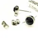 2x jet Edelstahl Strass Ohrstecker mit Öse 15x9x7mm - Schmuckzubehör Ohrringe basteln - Leisure-Beads DIY