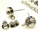 2 Stück Edelstahl 316 Strass Ohrstecker mit Öse 15x9x7mm - Schmuckzubehör Ohrringe basteln