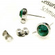 2 Stück grüne Edelstahl Strass Ohrstecker mit Öse 15x9x7mm - Schmuckzubehör Ohrringe basteln