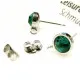2 Stück grüne Edelstahl Strass Ohrstecker mit Öse 15x9x7mm - Schmuckzubehör Ohrringe basteln - Leisure-Beads DIY