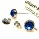 2 Stück blaue Edelstahl 316 Strass Ohrstecker mit Öse 15x9x7mm - Schmuckzubehör Ohrringe basteln - Leisure-Beads DIY