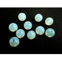 10 weisse Opal Glasperlen rund 8mm Opalglas - Schmuckzubehör