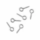 10x Edelstahl Schmuckhaken 10mm silberfarben Perlenhaken Anhängerhaken - Schmuckzubehör - Leisure-Beads DIY