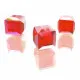 4x rot-AB 10x10mm Glas Würfel Perlen Cubes - Glasschmuck Schmuckzubehör - Leisure-Beads DIY