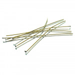 10 bronzefarbene Nietstifte 80mm Schmuckdraht mit Kopf - Schmuckzubehör