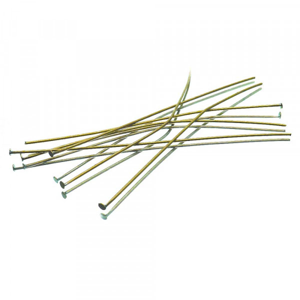 10 bronzefarbene Nietstifte 80mm Schmuckdraht mit Kopf - Schmuckzubehör - Leisure-Beads DIY