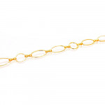 1m goldfarbene Messing Kette 12mm breit - Schmuckzubehör