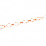 1m rosegoldfarbene Kette 12mm Gliederkette mit großen Gliedern - Schmuckzubehör
