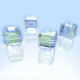 4x Kristall-AB 10x10mm Glas Würfel Perlen Cubes - Glasschmuck Schmuckzubehör