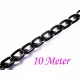 Schwarze Kette aus Aluminium 6x3.5mm schwarze Gliederkette - Schmuckzubehör - Leisure-Beads DIY
