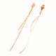 2x rosegoldfarben Ohrstopper 8cm für Ohrstecker - Schmuckzubehör zum Ohrringe selbermachen
