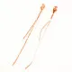 2x rosegoldfarben Ohrstopper 8cm für Ohrstecker - Schmuckzubehör zum Ohrringe selbermachen - Leisure-Beads DIY