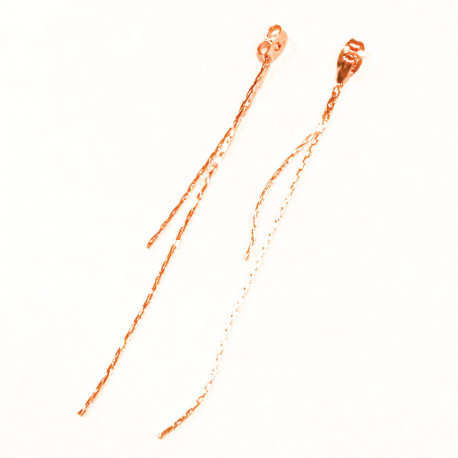 Leisure-Beads - 2x rosegoldfarben Ketten Ohrstopper 80mm für Ohrstecker - Schmuckzubehör Ohrringe
