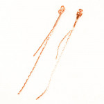 2x rosegoldfarben Ketten Ohrstopper 80mm für Ohrstecker - Schmuckzubehör Ohrringe