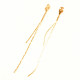 2x goldfarben Ketten Ohrstopper 80mm für Ohrstecker - Schmuckzubehör Ohrringe