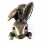 Bronze Osterhase Anhänger Hasenkopf ca. 13x10x4mm bronzefarbener Schmuckanhänger - Schmuckzubehör - Leisure-Beads DIY