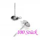 Edelstahl Ohrstecker 6mm zum Bekleben mit Öse - Schmuckzubehör Ohrringe - Leisure-Beads DIY