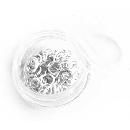 Leisure-Beads - 50x Edelstahl Biegering 6mm x 1mm hellsilberfarben Bindering - Schmuckzubehör