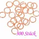 300x rosegoldfarben Biegering 6mm x 0,8mm Binderinge - Schmuckzubehör - Leisure-Beads DIY