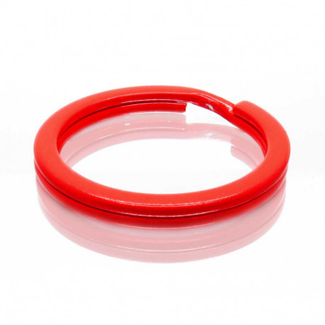 Leisure-Beads - Roter Schlüsselring 25x2mm Ring - Schlüsselanhänger selber machen