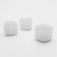 4x weiße 10x10mm Glas Würfel Perlen Cubes - Glasschmuck Schmuckzubehör