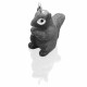 1x Eichhörnchen Anhänger 26x22mm aus Kunststoff - Schmuckzubehör