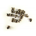 20 bronzefarben Kaschierperlen 3x4mm matte Cover Crimp Perlen - Schmuckzubehör