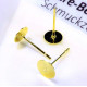 20 Stück / 10 Paar goldfarben Ohrstecker 12x6mm zum Bekleben Studs - goldfarben Schmuckzubehör für Ohrringe