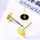 20 Stück / 10 Paar goldfarben Ohrstecker 12x6mm zum Bekleben Studs - goldfarben Schmuckzubehör für Ohrringe - Leisure-Beads DIY