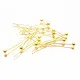 20 goldfarben Nietstifte 20mm mit rundem Kopf - Schmuckzubehör Nietstifte - Leisure-Beads DIY