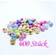 600 bunte ACRYL Perlen Stardust 4mm angerauhte Acrylperlen im bunten Perlenmix - Schmuckzubehör Acrylperlen - Leisure-Beads DIY