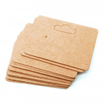 20 natur braune Schmuck Karten 50x35mm mit Aufhänger aus Papier - Schmuckzubehör