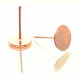 10x rosegoldfarben Ohrstecker 12x8mm zum Bekleben - Schmuckzubehör Ohrringe basteln - Leisure-Beads DIY