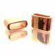 1x rosegoldfarben Schiebeperle 12x8x5mm innen 9x3mm - Schmuckzubehör Schiebeperle - Leisure-Beads DIY