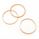 2x rosegoldfarben Ring 25x1mm geschlossen - Schmuckzubehör