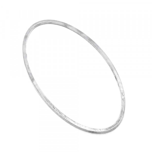 2x silberfarben Ring 40x20mm x 1mm oval geschlossen - Schmuckzubehör - Leisure-Beads DIY