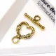 Goldfarben Herz Knebelverschluss 18x14mm Ringteil Stab 20x2mm Toggle Stabverschluss - Schmuckubehör - Leisure-Beads DIY