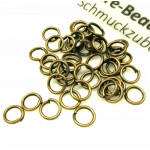 50x bronzefarben Biegering 5mm x 0,7mm Bindering Schmuckzubehör