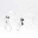 2x transparente Brillenketten Verbinder 20x6mm - Schmuckzubehör