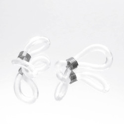 Leisure-Beads - 2x hochtransparente Brillenketten Verbinder 20x6mm - Schmuckzubehör