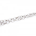 1m silberfarbene Gliederkette 8x6mm - Schmuckzubehör