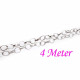 4m silberfarbene Kette 8x6mm silber Gliederkette - Schmuckzubehör