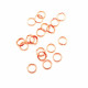 20x rosegoldfarbener Spaltring 5mm rund Doppelringe - Schmuckzubehör
