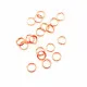 20x rosegoldfarbener Spaltring 5mm rund Doppelringe - Schmuckzubehör - Leisure-Beads DIY